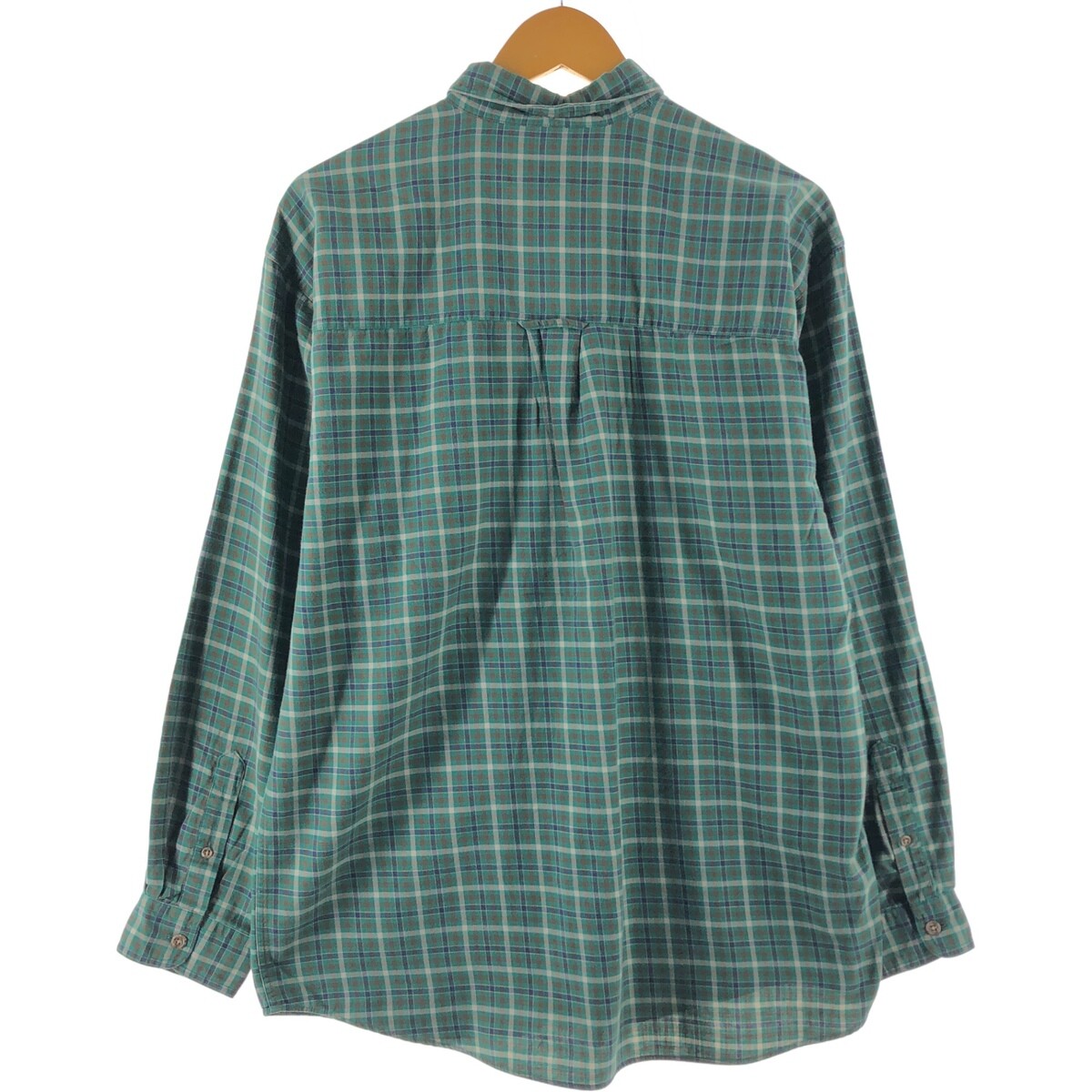 トップス 90s Eddie Bauer check LS shirt 90'S Eddie Bauer Long Sleeve Light Nell Check Shirt Men's XL