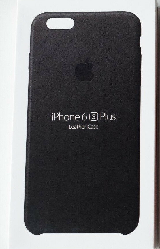 Genuine Official Apple iPhone 6 Plus / 6S Plus Black Leather Case