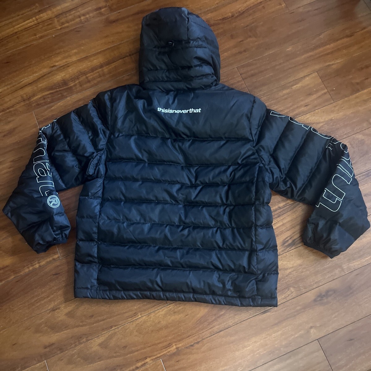 Thisisneverthat Puffer Hooded Winter Jacket Men's L Black Thisisneverthat Puffer Hooded Winter Jacket Men's L Black