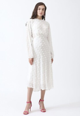 New- Chicwish CANDY SHEER MIDI DRESS IN WHITE Australia - Main Image