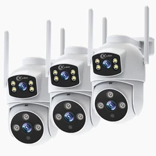 6MP Dual Lens Wireless Camera Outdoor WiFi Security Camera System Auto Tracking