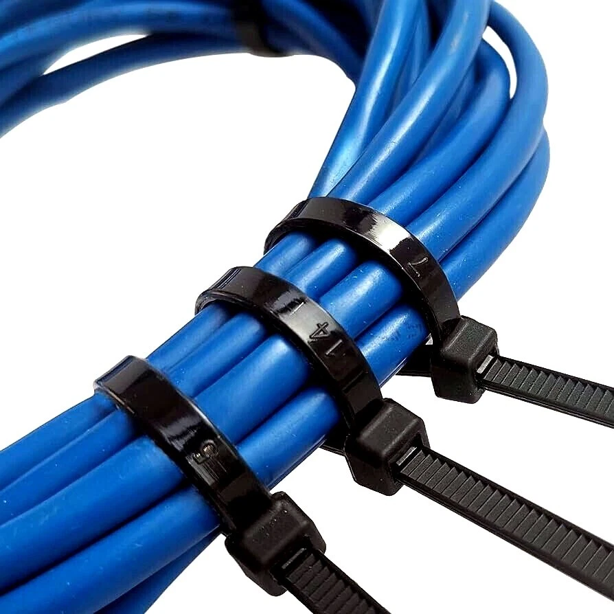 100 PUBATAS DE CABLE NEGRAS Resistente a los rayos UV UL 4 6 8 10 12 15 18 24" y 36" Foto 2 de 4