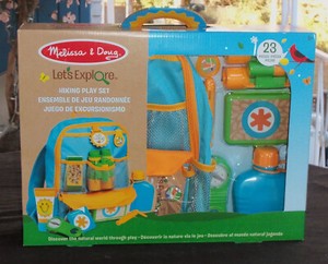 Melissa & Doug Kids Outdoor Hiking Kit - Let’s Explore 23 Pc Play Set - Backpack