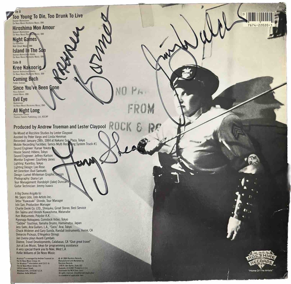 洋楽 G-RAP ALKATRAZ - LIFE SENTENCE ALCATRAZZ LIVE SENTENCE ROCSHIRE RECORDS XR-22020 *AUTOGRAPHED