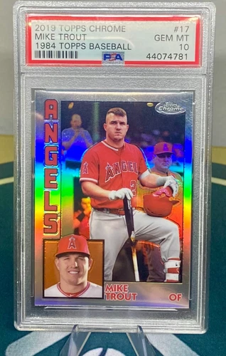 Mike Trout 2019 Topps Chrome 1984 35th Anniversary Refractor PSA 10
