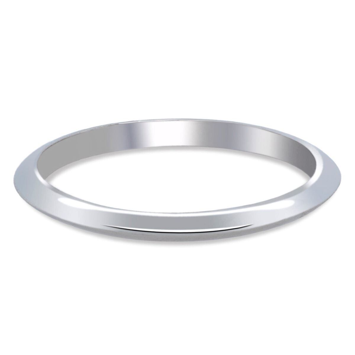 TIFFANY & Co. Platinum 2mm Knife Edge Wedding Band Ring 8.5