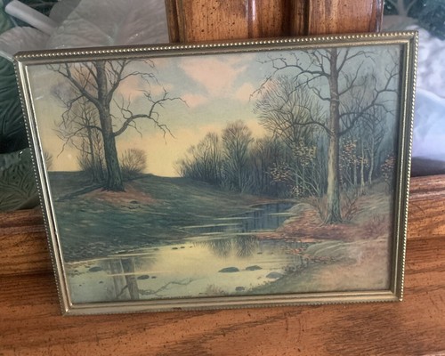 Rare Antique American Framed Knapp Co. Chromolithograph “After The First Frost” - Picture 4 of 20
