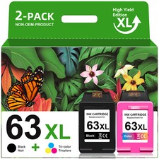 63XL Ink Cartridge for HP 63XL OfficeJet 3830 4650 4655 5255 ENVY 4512 4520 4522