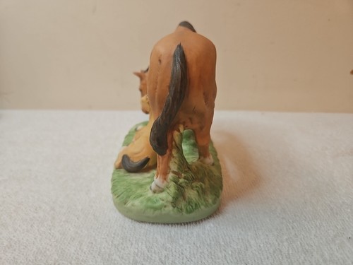 Homco Stute mit Fohlen Porzellan Biskuit Figur Pferd & Pony Pferd 1442 Vintage - Bild 4 von 5