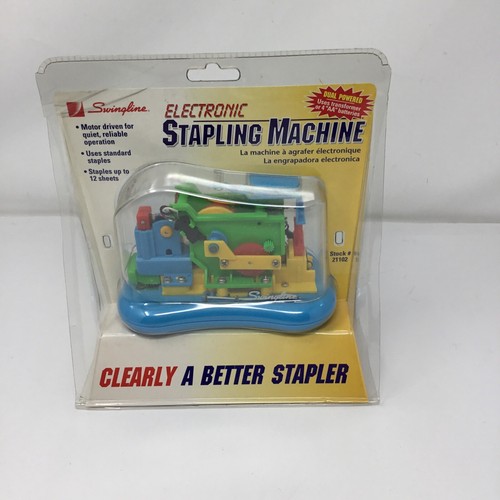 Vintage Swingline ELECTRONIC STAPLING MACHINE NOS New Blue Base
