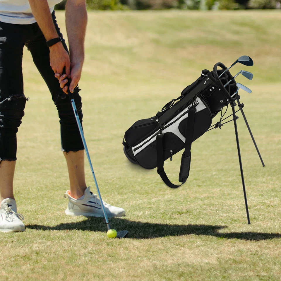 Lightweight Golf Stand Carry Bag With 3 Dividers And 5 Pockets, Easy to Carry - Image 2 of 4