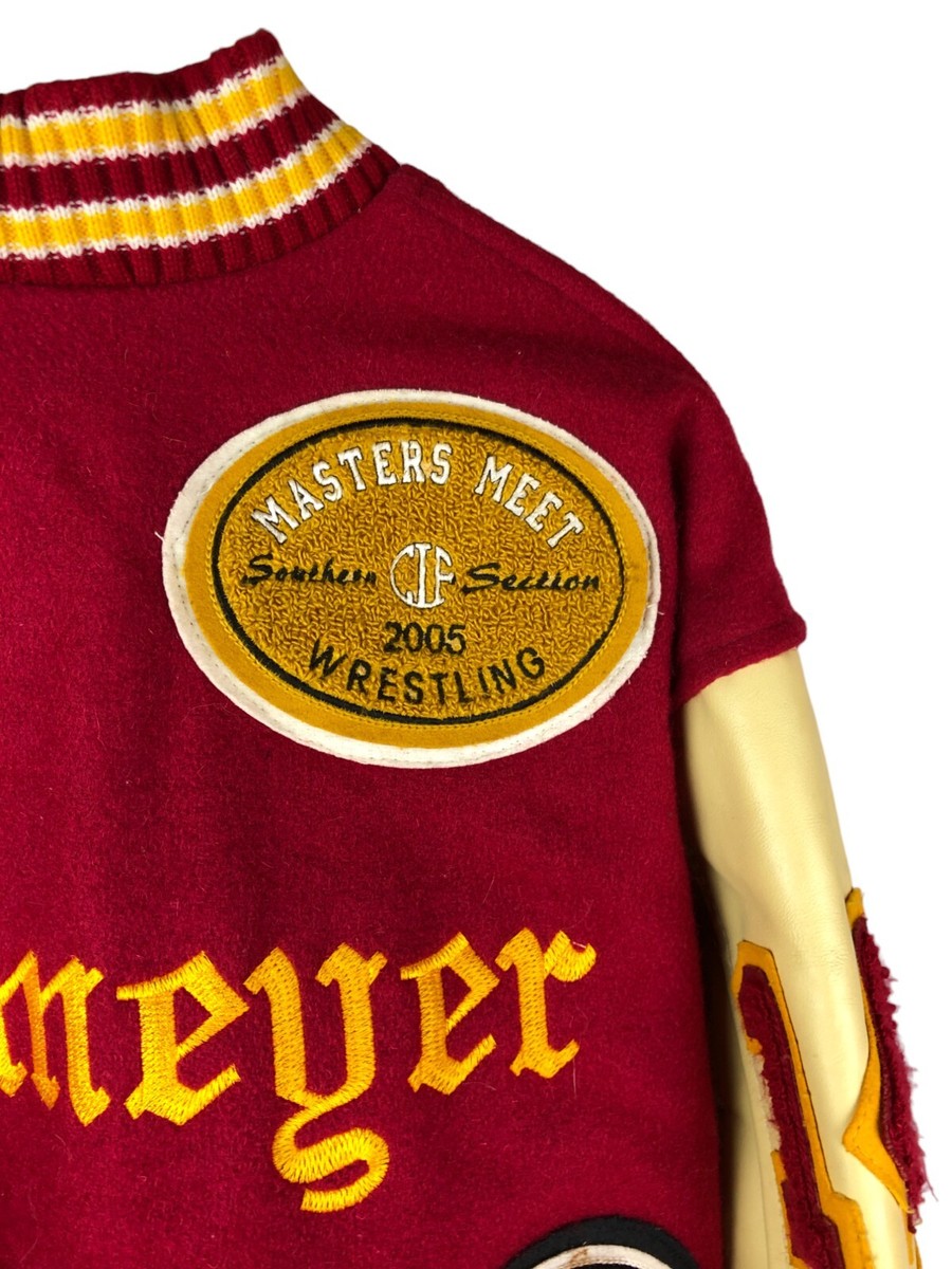 Vtg JG Sports Apparel Red Wool Coach's Letterman Jacket