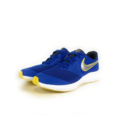 Nike Star Runner 2.0 Kids Blue Yellow Athletic Running Sneakers NWB Youth 5