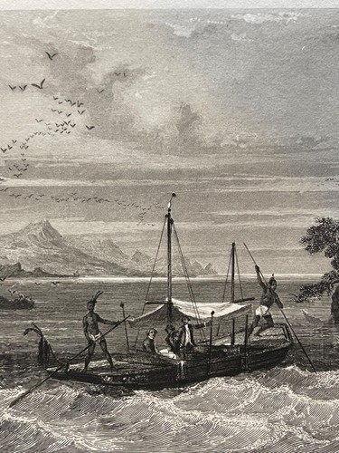 Cavelier of The Hall (1643-1687) Explorer Louisiana Mississippi Engraving 1845 - Picture 4 of 7