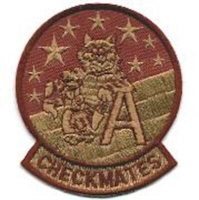 3.5'' NAVY VF-211 FELIX TOMCAT FLYING CHECKMATES DESERT EMBROIDERED JACKET PATCH