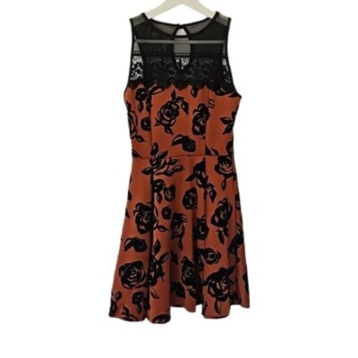 open lace back dress Faye Knit Dress Burnt Orange main image 0