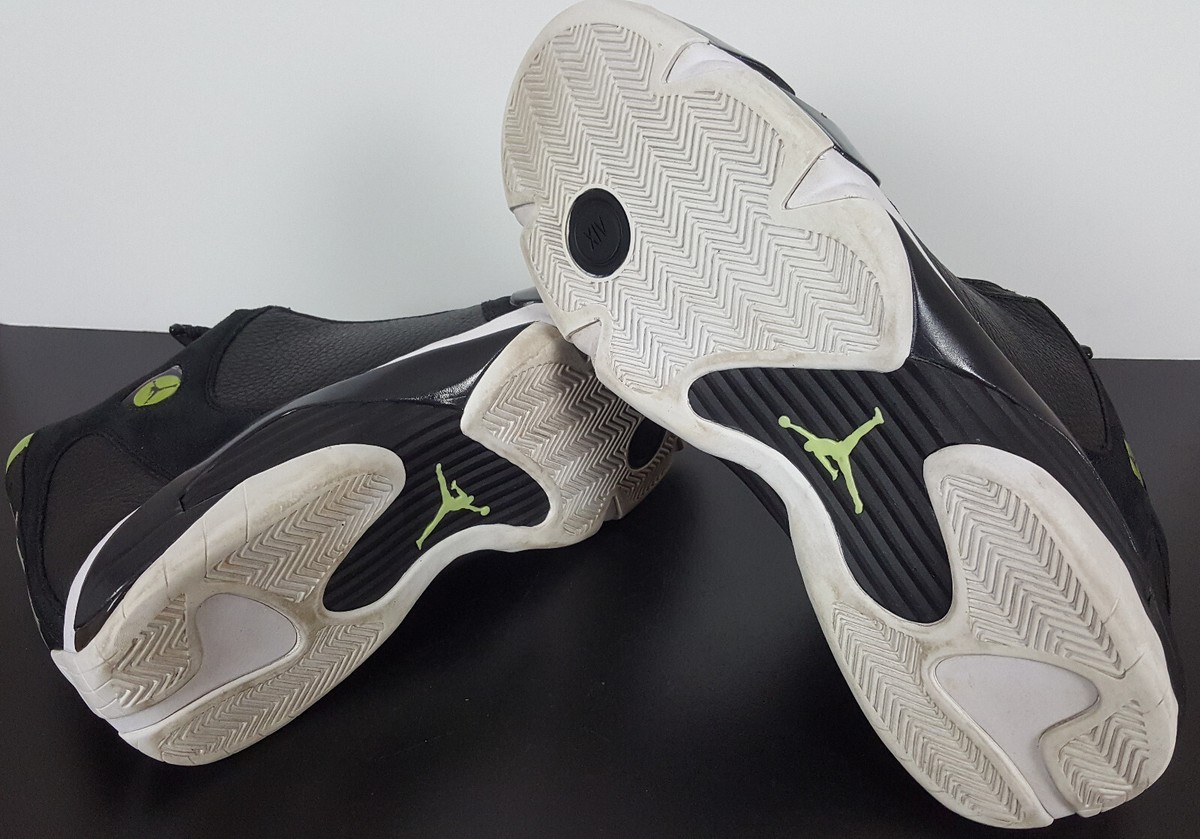 NIKE AIR JORDAN XIV RETRO 14 INDIGLO GREEN BLACK 2016 RARE NIKE AIR JORDAN XIV RETRO 14 INDIGLO GREEN BLACK 2016 RARE