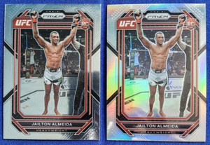 Panini - 2023 Prizm UFC - Jailton Almeida - 2 Cards Base + Silver Prizm No. 197