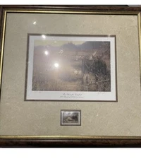 2000 Friends of NRA "Too Close For  Comfort" Moose Collectors Print With Stamp
