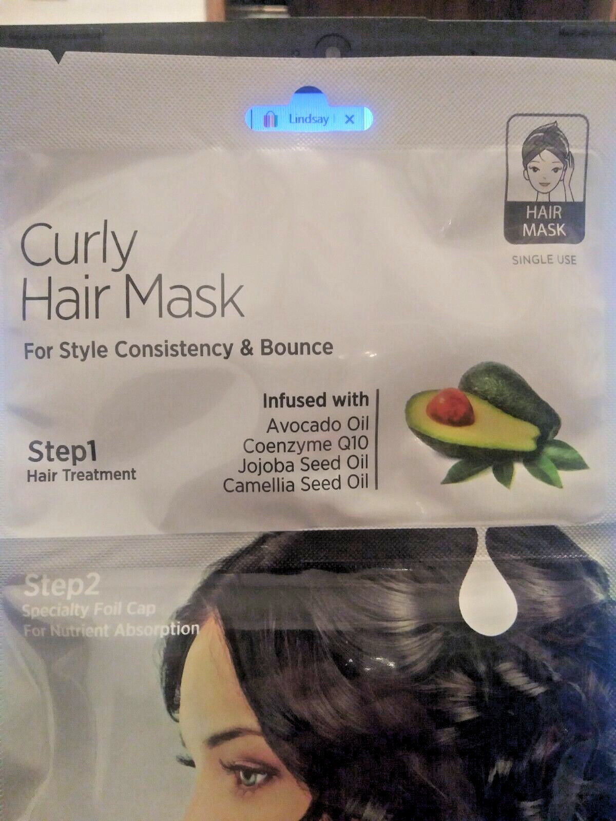 Lindsay Home Aesthetics Curly Hair Mask Infused/ Avocado Oil 2 step