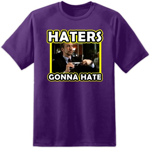 Hans Gruber "HATERS" Mens Funny Die Hard Movie T Shirt (S-2XL) Alan Rickman