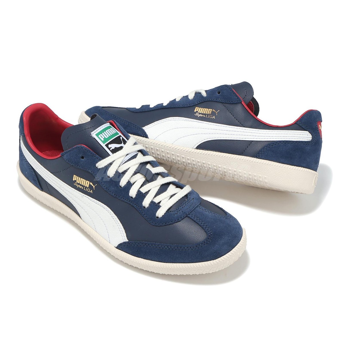 Puma Super Liga OG Retro Navy White Red Men Casual Lifestyle Shoes