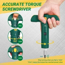 AUTLEAD Torque Screwdriver,Adjustable T-Shape Torque Wrench,Wide Range 15-75inch