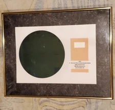 VTG 1995 Brass Frame 18" x 14" Framed IBM 8" 200mm Silicon Semiconductor Wafer