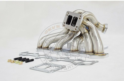 T3/T4 Top Mount Turbo Manifold+44mmWG For Toyota 1JZ GTE VVTi 3mm SS304 42mmOD - Picture 3 of 18