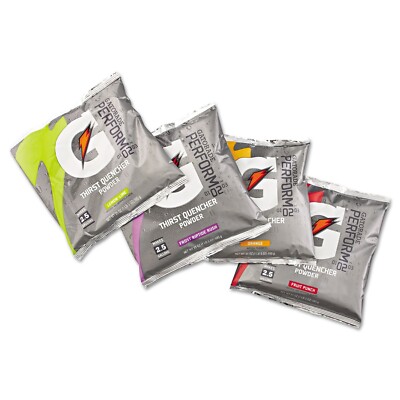 Gatorade Thirst Quencher Powder, 4 Flavor Variety Pack, 21oz Pouches (Pack of 32