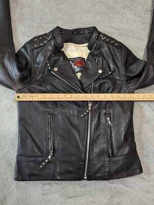 First Classics Women's Leather Jacket With Decorative Accents