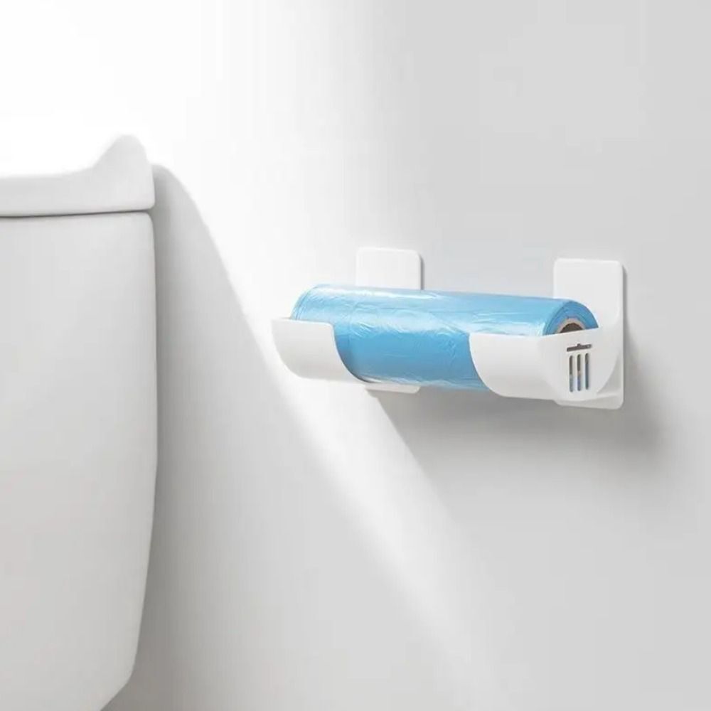 4pcs Plastic Trash Bags Holder White Cling Film Holder Plastic Bag Shelf Family - Picture 5 of 6