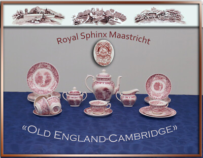 Kaffeeservice 6P. Old England-Cambridge Royal Sphinx  Holland teler tasse kanne