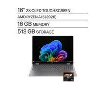 HP - OmniBook X Flip 2-in-1 - 16" 2K OLED Touchscreen Laptop - AMD Ryzen AI 7...