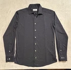 Eton Blue Slim Fit Long Sleeve Button Up Casual Shirt Size 31 / 16