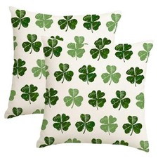 St.Patricks Day Pillow Covers 18x18 Inch Set of 18" x 18" Pack of 2 Green