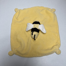 Burt's Bees Baby Security Blanket  Hold Me Bee  Yellow  White Organic Cotton