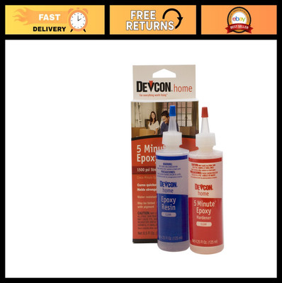 Quick Set Epoxy Adhesive, 5-Minute Cure, 4.5 oz, 2-Pack, Strong Bonding Glue