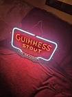 Vintage rare  Guinness Stout Beer Neon Bar Sign on draught Irish 21x14 lighted