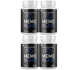 Memo Blast- Brain Health Support Formula, Nootropic Supplement- 4 Bottles
