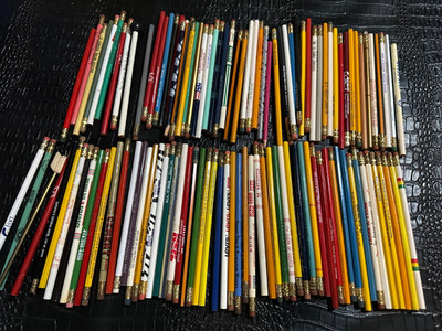 Huge Lot Of 395 Unused Vintage Advertising Pencils (NBS-AA)
