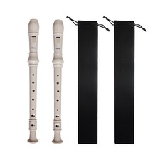2-Piece Soprano Recorder Instrument for Beginners German Style C Key 8 Hole D...