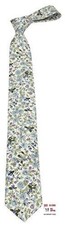 Gollate Mens Cotton Floral Print Ties - Wedding Neckties - Sage Green and Blue
