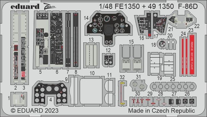 Eduard Accessories FE1350 - 1:48 F-86D 48 Revell - New