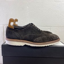 Dolce & Gabbana Brown Suede Wingtip Oxford Dress Shoes Lace up Men's Size 10 US
