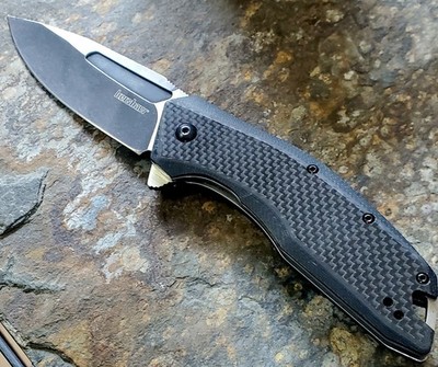 Kershaw Knives Flourish Liner Lock 3935 8Cr13MoV Stainless Black Carbon Fiber