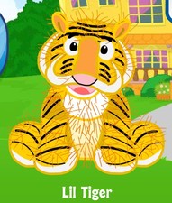 Webkinz Classic Lil Tiger - hs032 - Retired - Virtual Adoption Code Only