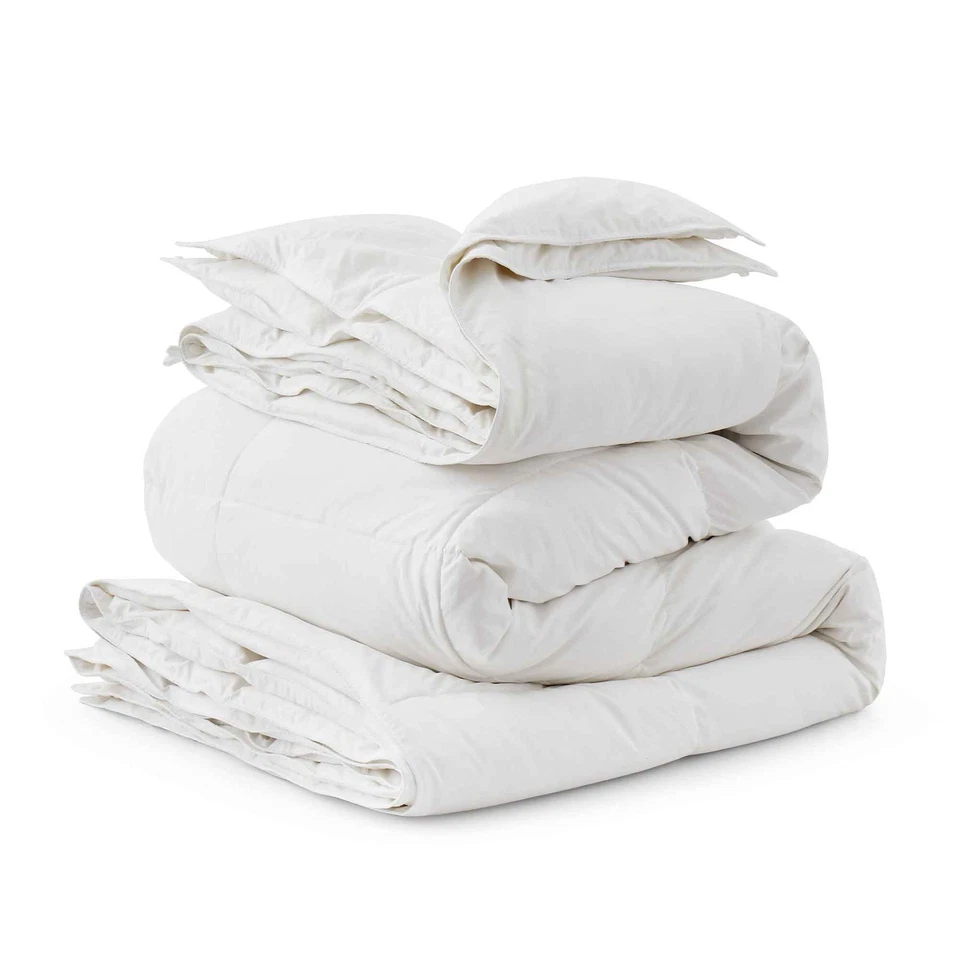 2 in 1 Duvet, 90% Down Comforter Set 800 Fill Power, 100% Cotton Shell 500TC - Image 4 of 4