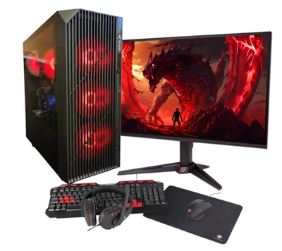 NVIDIA + AMD ETC. VERBAUT Gaming PC Komplett SET AMD Ryzen7 VEGA 8 32GB DDR4 RAM 1TB SSD WIN 11PRO