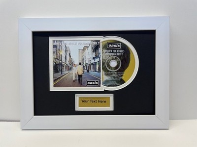 CD Rahmen Display mit Album Cover & Plakette, Doppelhalterung Musik Wandbild